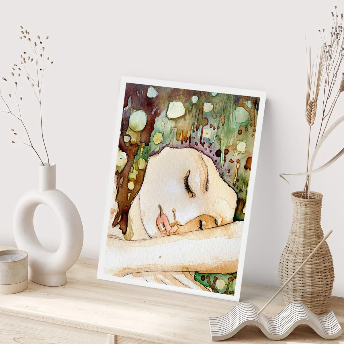 Affisch - Smaragd-viol dröm - 70x100 cm