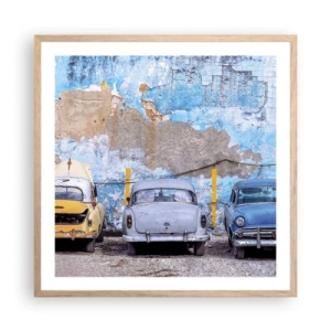 Affisch i ram av ljusek - Veteranmöte - 60x60 cm