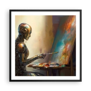 Affisch i svart ram - Framtidens konst - 60x60 cm