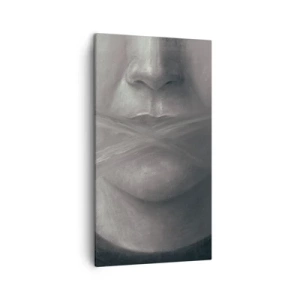 Canvastavla - Bild på duk - Inte ett ord - 45x80 cm