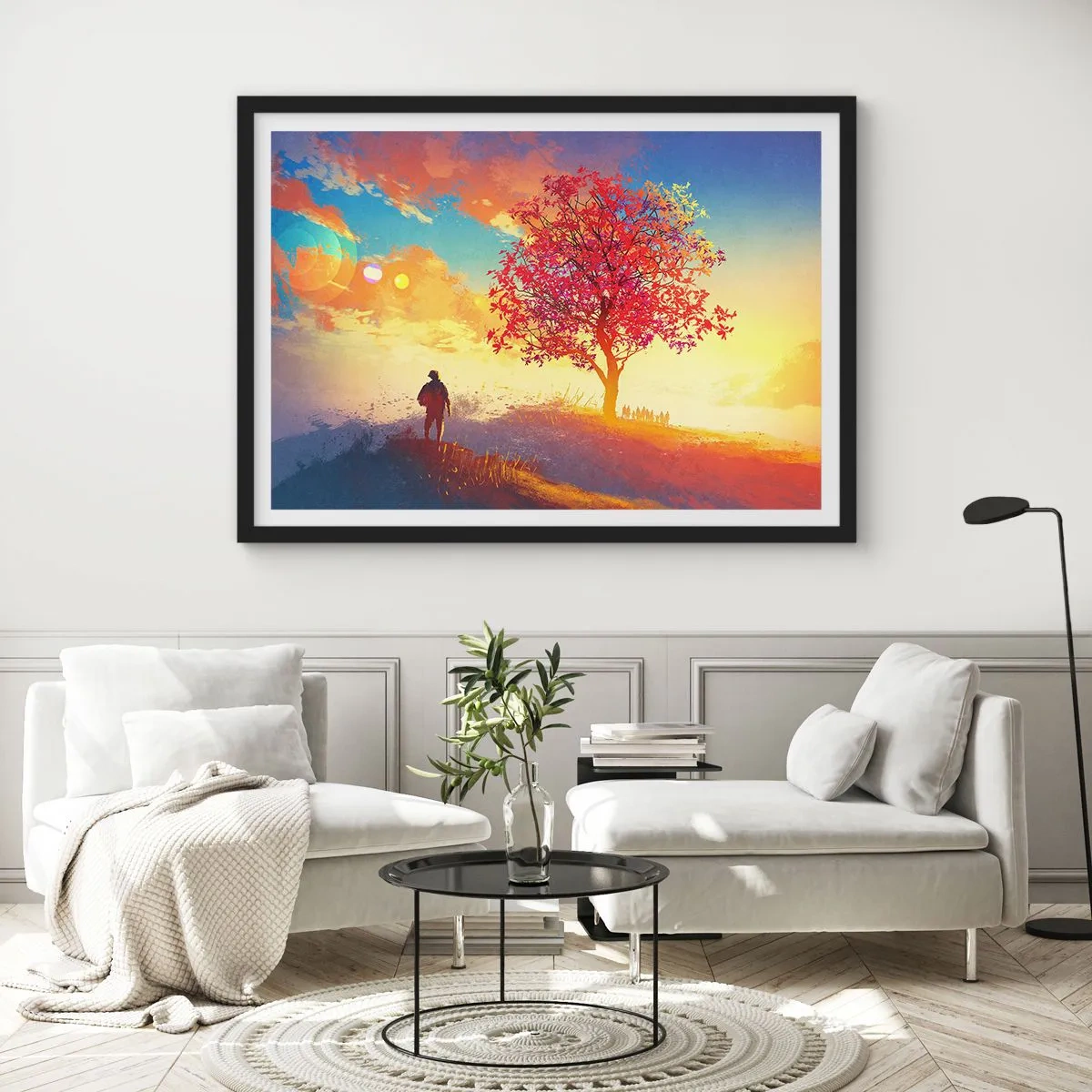 Affisch i svart ram - Pilgrim i målet - 100x70 cm