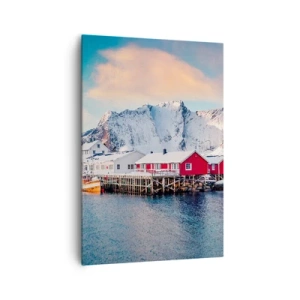 Canvastavla - Bild på duk - Nordligt gömställe - 70x100 cm