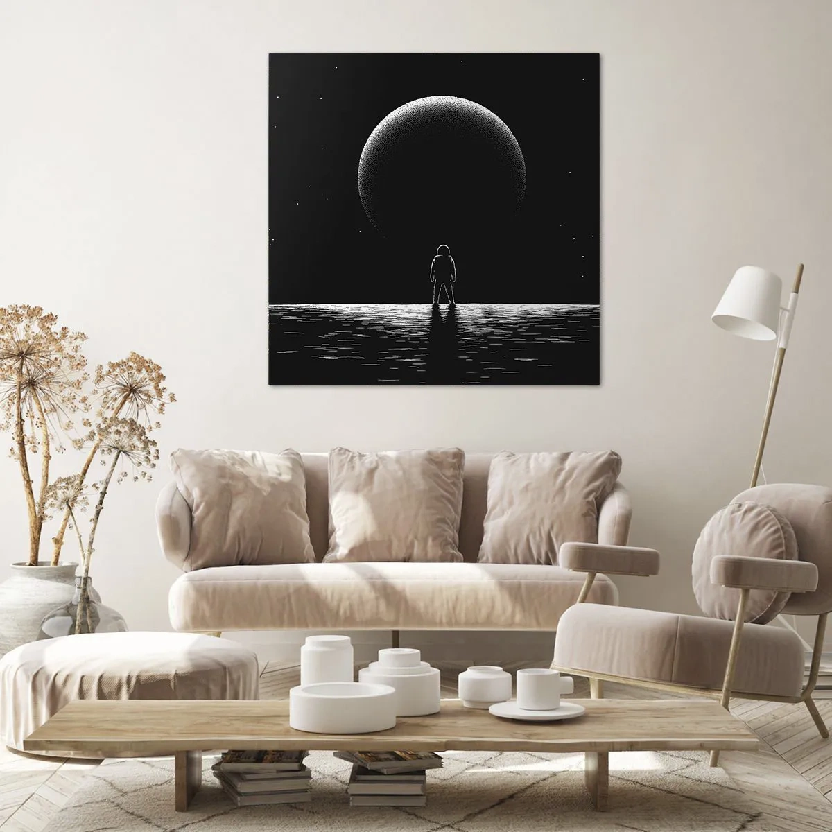 Canvastavla - Bild på duk - Ansikte mot ansikte - 60x60 cm