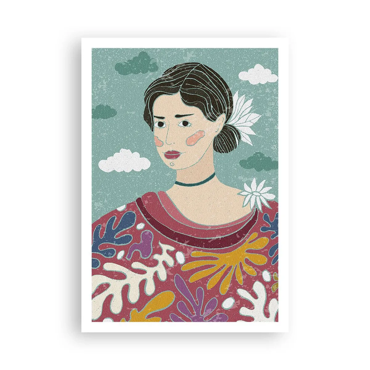 Affisch - Med melankoli i blicken - 70x100 cm