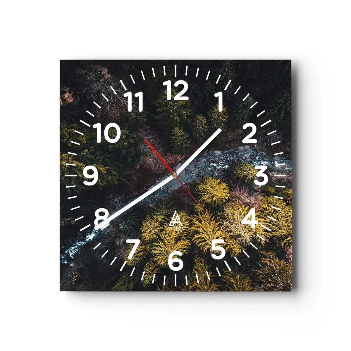 Väggklocka - Klocka på glas - Snabbt, allt snabbare - 30x30 cm