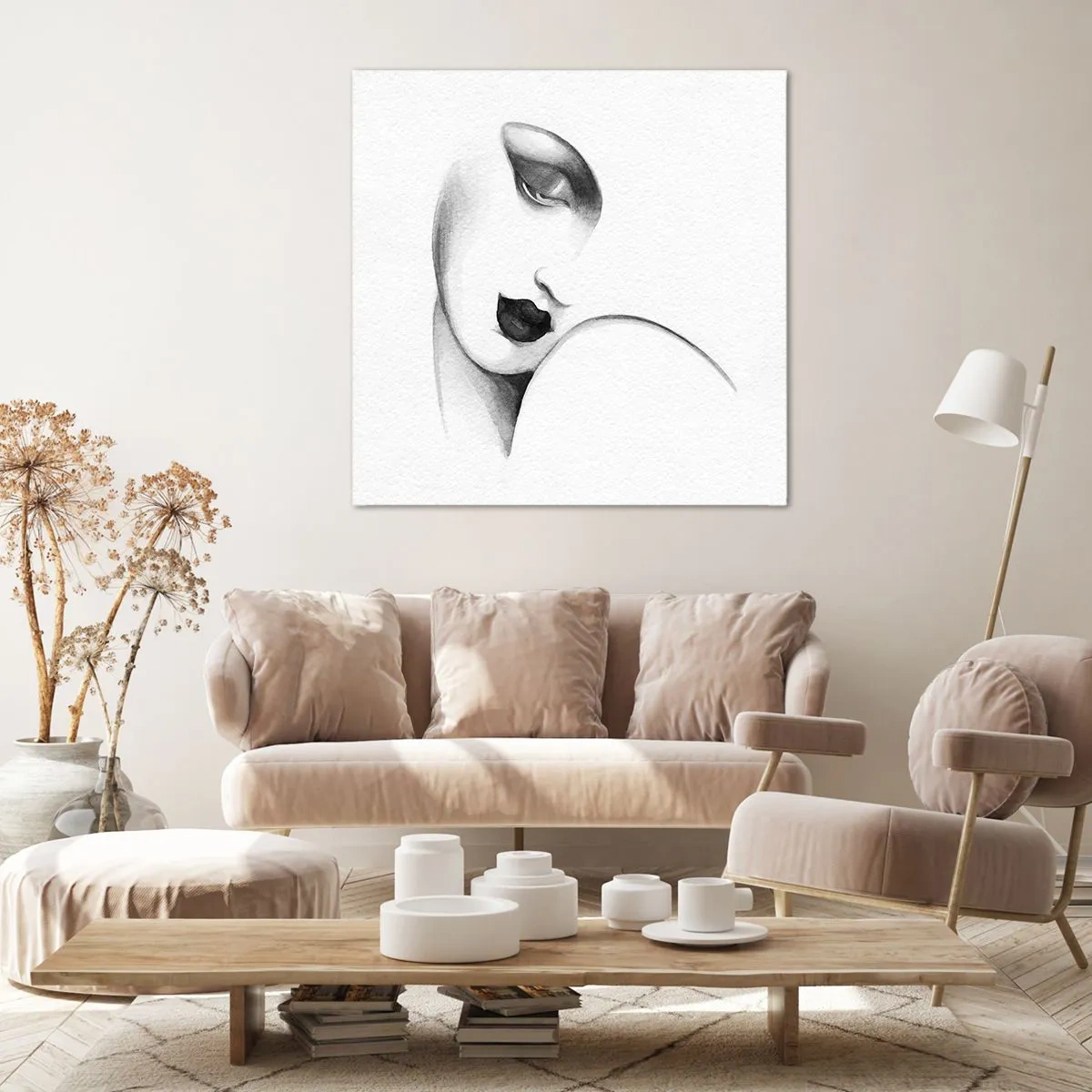Canvastavla - Bild på duk - I Łempickas stil - 50x50 cm