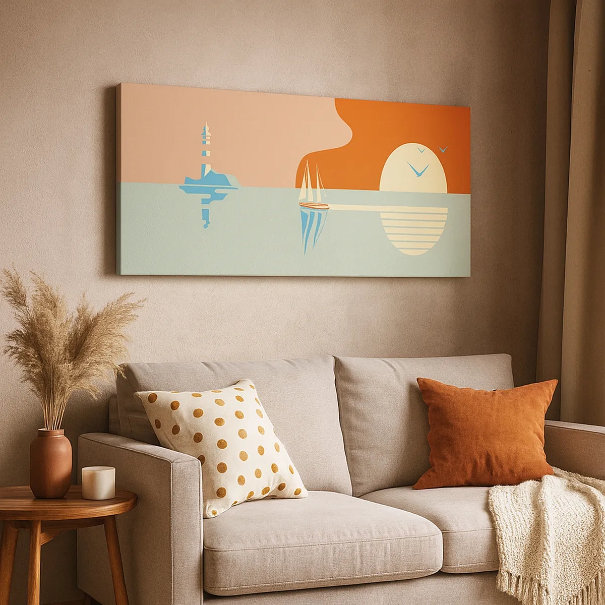 Canvastavla - Bild på duk - Perfekt havslandskap - 30x30 cm