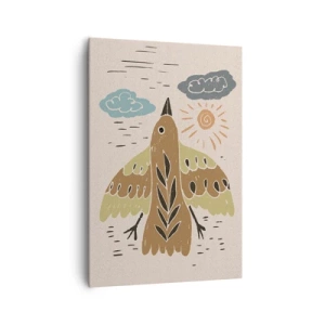 Canvastavla - Bild på duk - Glädjefylld flygning - 70x100 cm