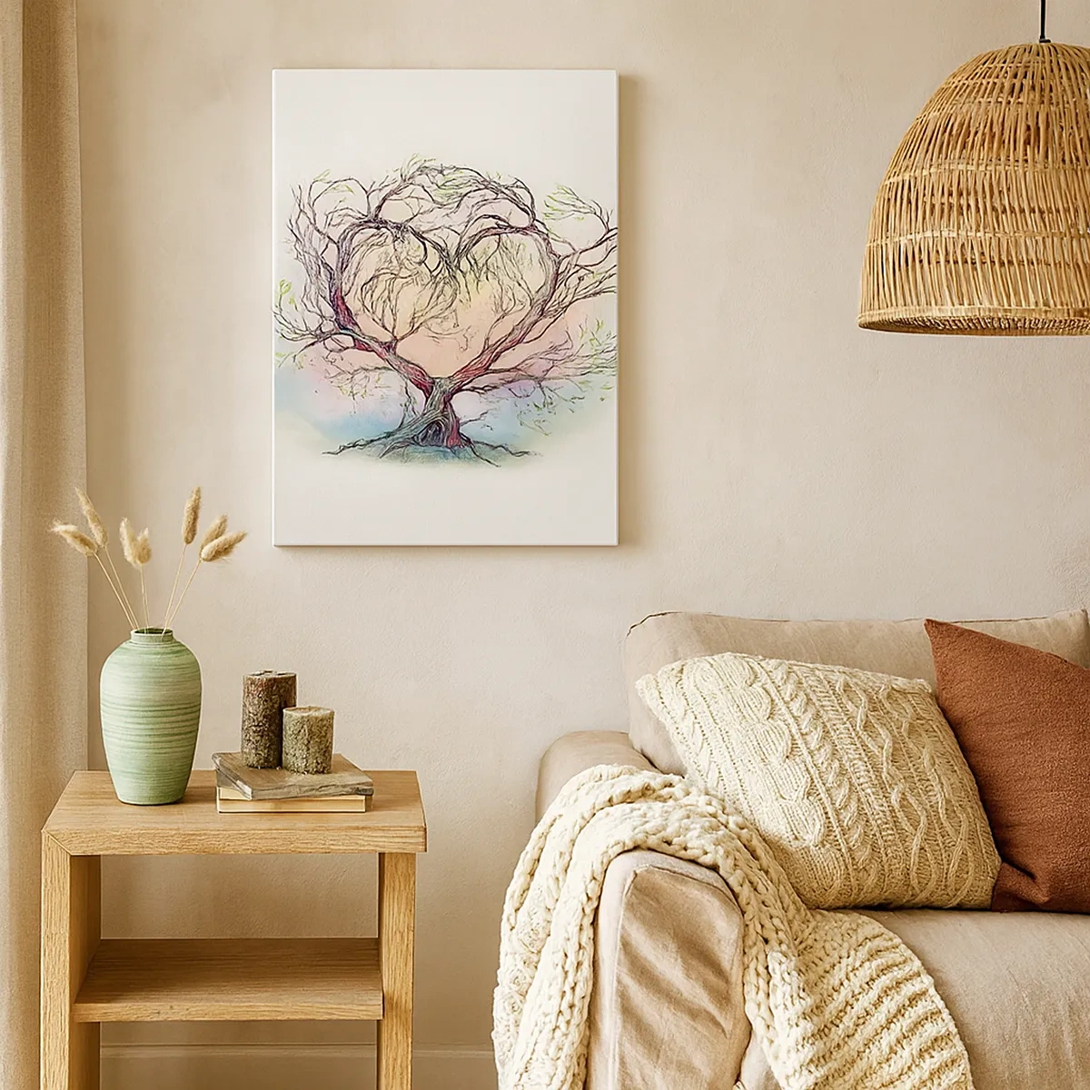 Canvastavla - Bild på duk - Tillsammans mot stormarna - 50x70 cm