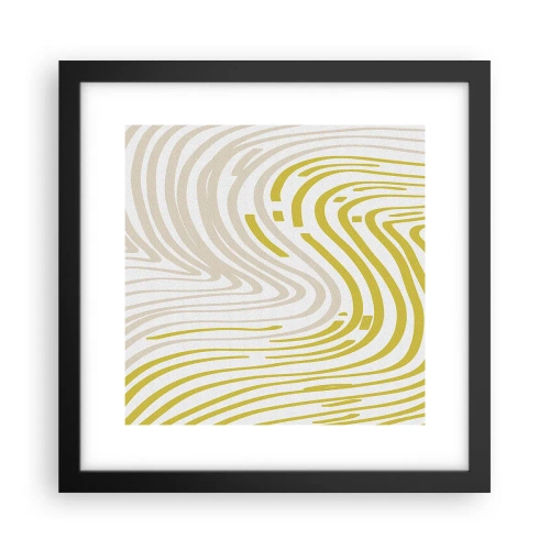 Affisch i svart ram - Komposition med en mjuk böjning - 30x30 cm