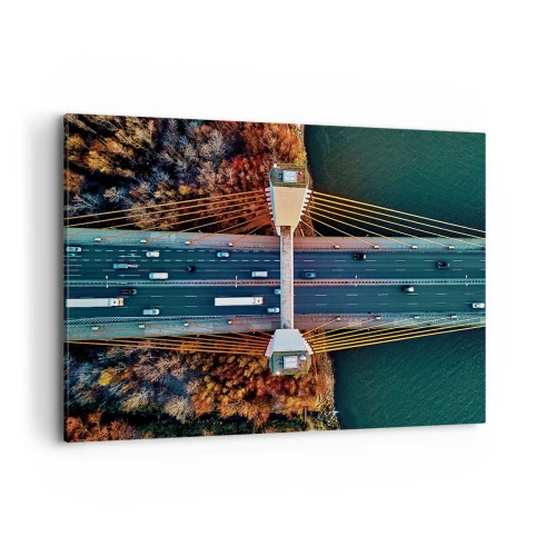 Canvastavla - Bild på duk - Bortom vatten, bortom skog - 120x80 cm