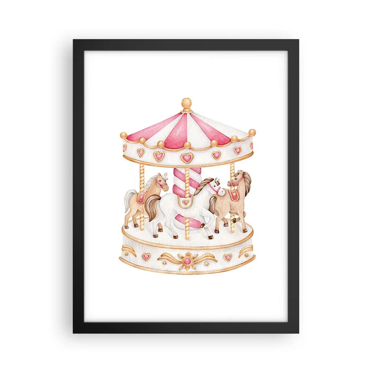 Affisch i svart ram - Barndomens ljuva värld - 30x40 cm