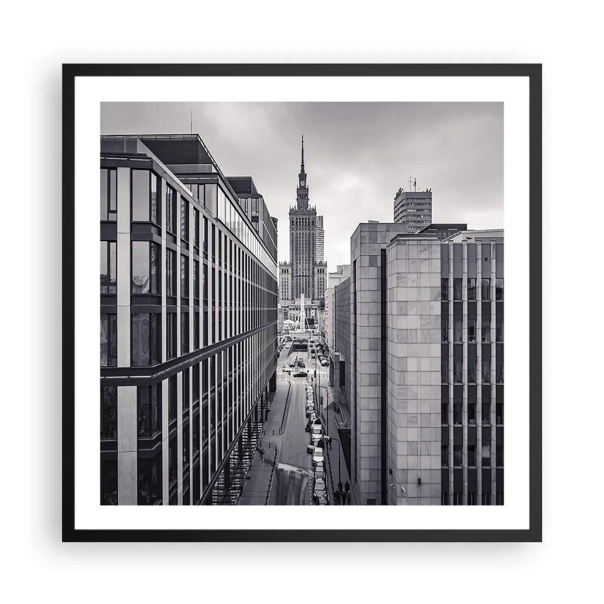 Affisch i svart ram - Warszawadalen - 60x60 cm