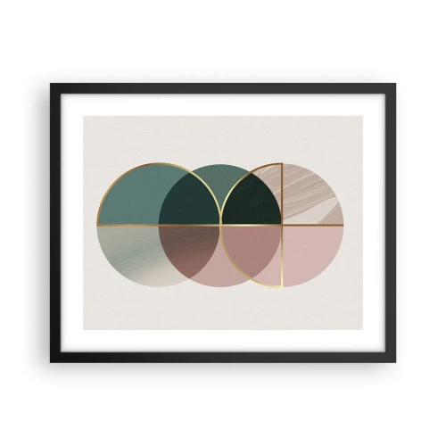 Affisch i svart ram - Hjul efter hjul... - 50x40 cm