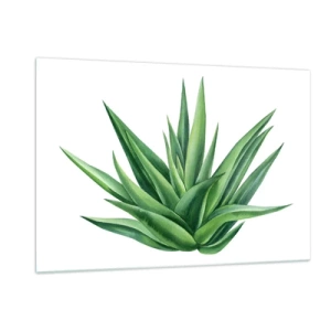 Glastavla - Bild på glas - Grönt - styrka - liv - 120x80 cm