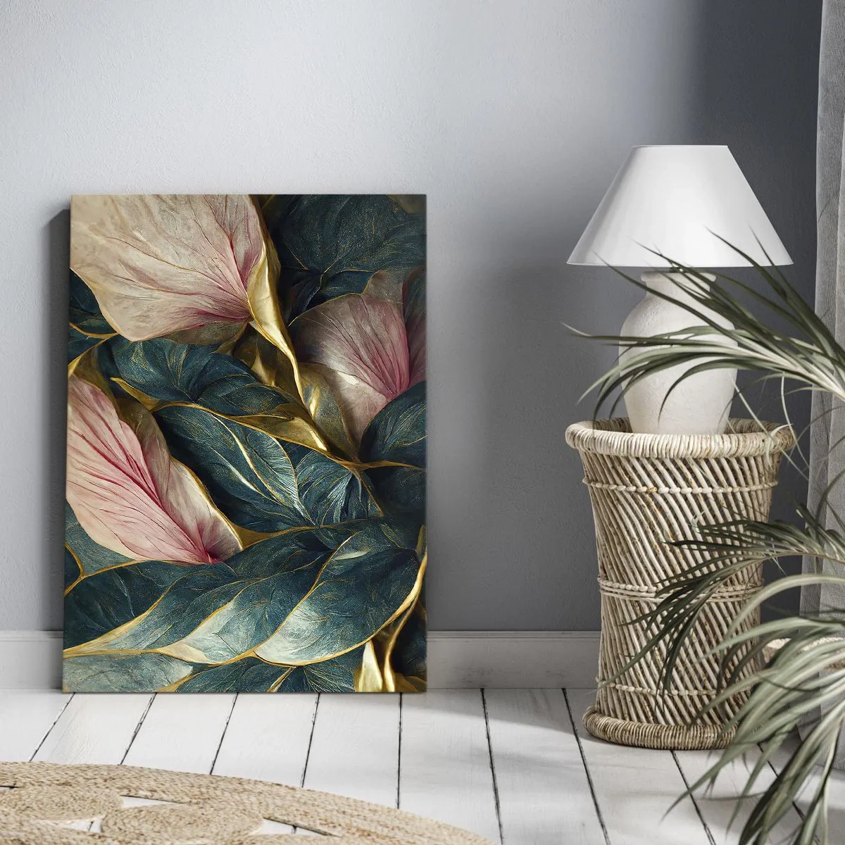 Canvastavla - Bild på duk - Naturlig elegans och stil - 45x80 cm