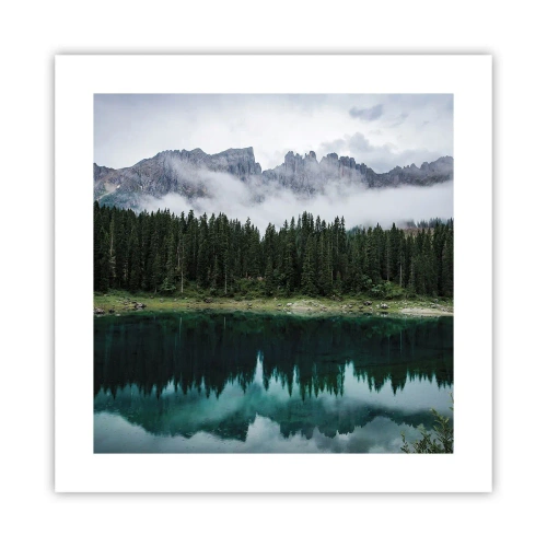 Affisch - Tyst, tyst, väck inte sovande vatten... - 40x40 cm