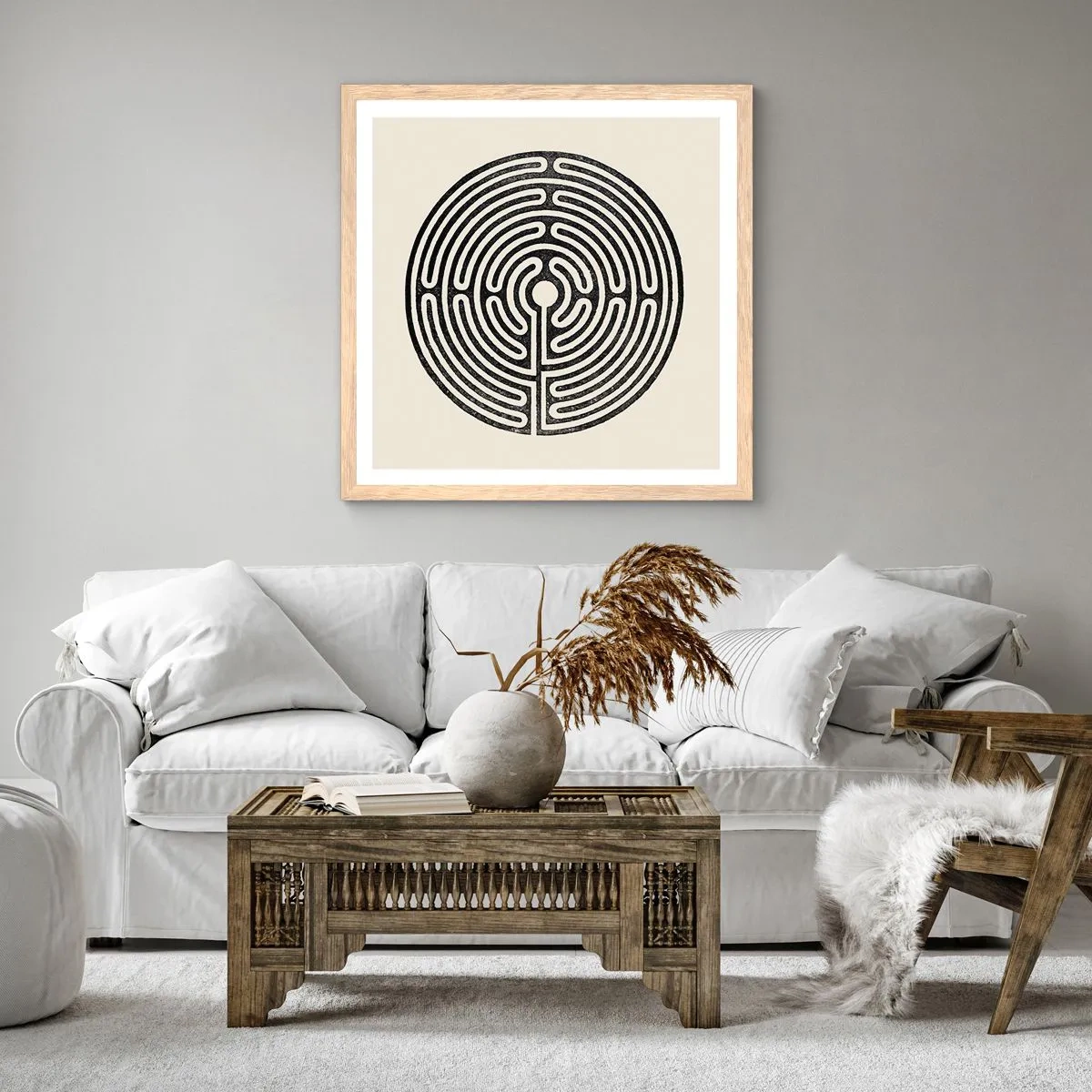 Affisch i ram av ljusek - Mystisk ordning - 30x30 cm