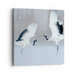 Canvastavla - Bild på duk - Dansen i dimman - 30x30 cm