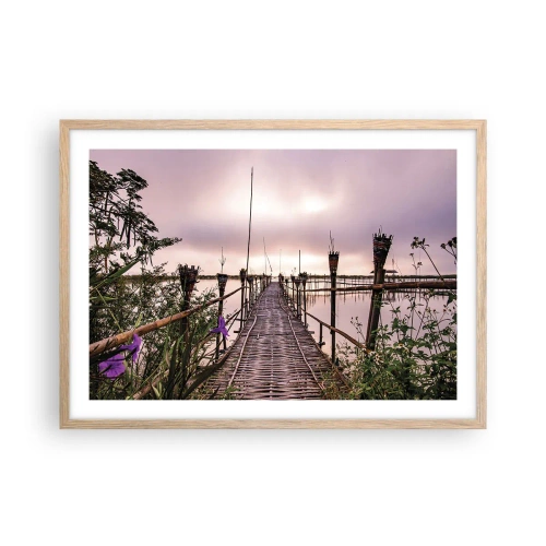 Affisch i ram av ljusek - Asiens lugn och tystnad - 70x50 cm