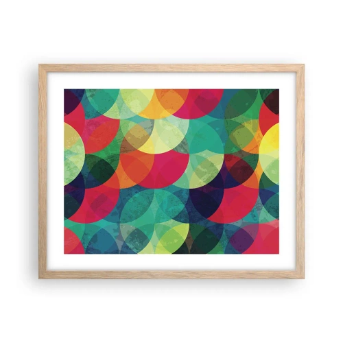 Affisch i ram av ljusek - Regnbågsfärd - 50x40 cm