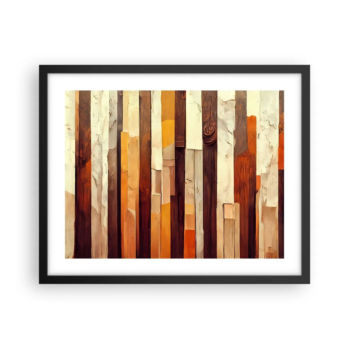 Affisch i svart ram - Hymn av skogens träd - 50x40 cm