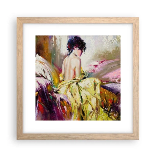 Affisch i ram av ljusek - Mellan munnen och glaskanten - 30x30 cm