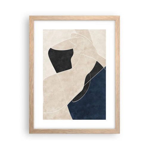 Affisch i ram av ljusek - Abstrakt komposition - färgkontrast - 30x40 cm