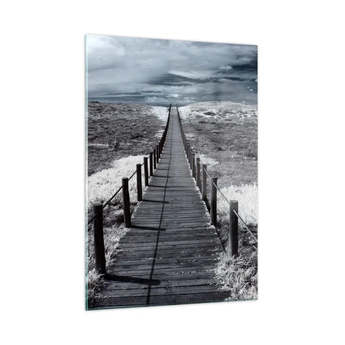 Glastavla - Bild på glas - Precis vid kusten - 50x70 cm