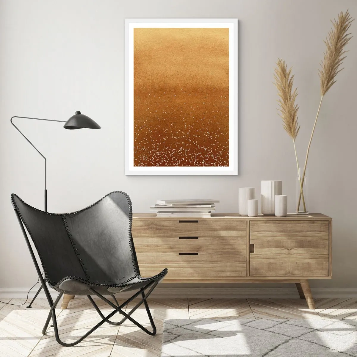 Affisch i vit ram - Ljusets födsel - 70x100 cm