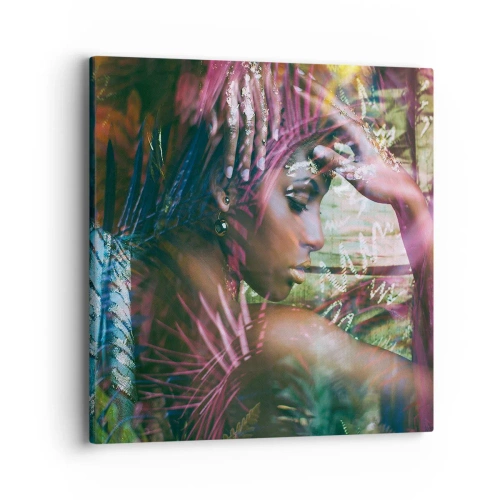 Canvastavla - Bild på duk - Moder Naturen i djungeln - 40x40 cm
