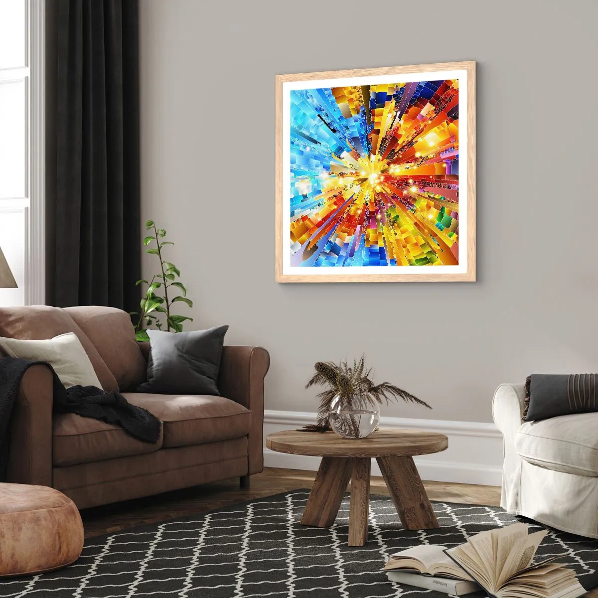 Affisch i ram av ljusek - In medias res - 40x40 cm