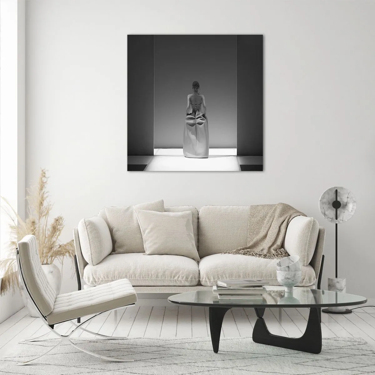 Glastavla - Bild på glas - Raffinerad enkelhet - 40x40 cm