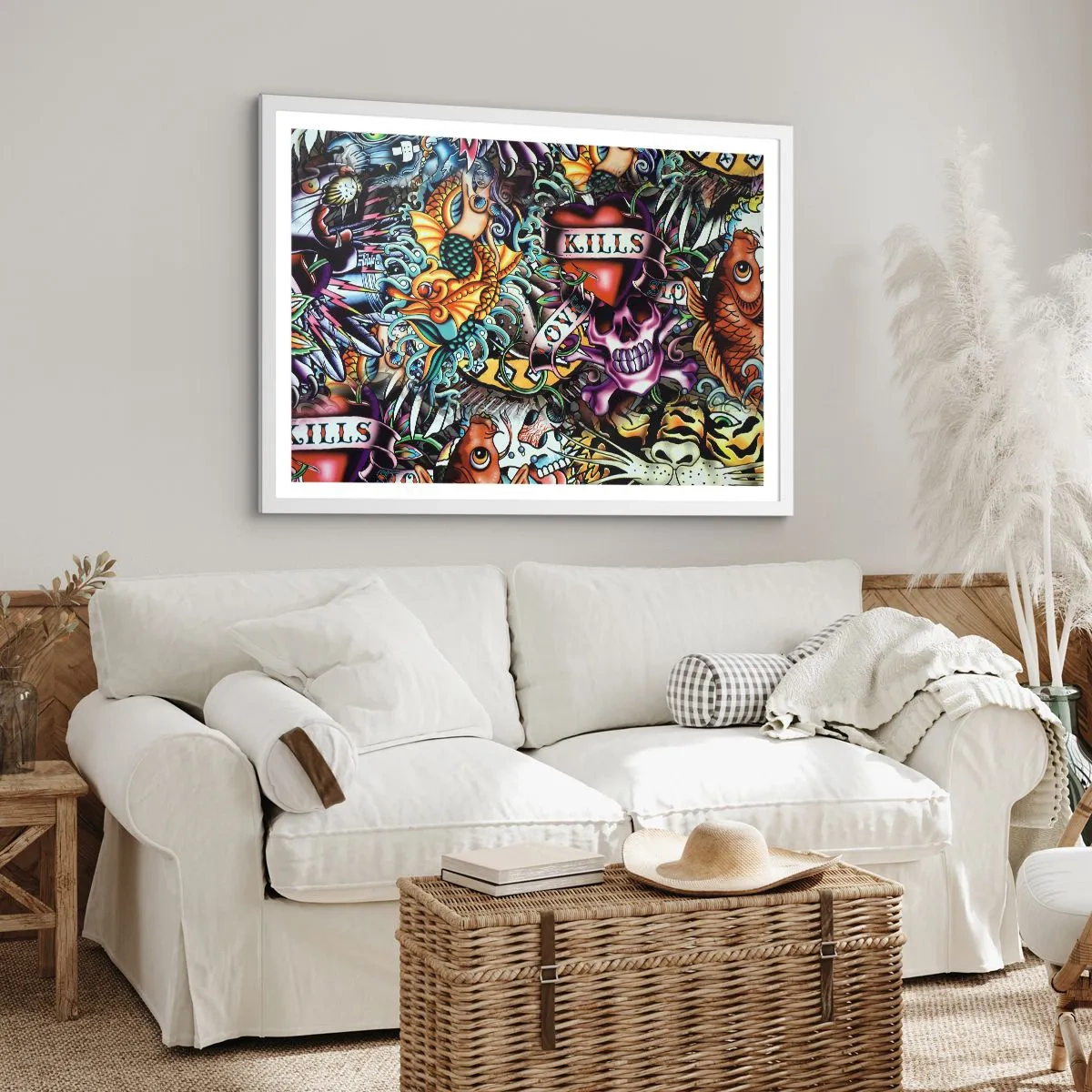 Affisch i vit ram - Tatuerarens dröm - 70x50 cm