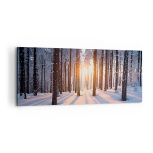 Canvastavla - Bild på duk - Tydligt svart på vitt - 100x40 cm