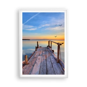 Affisch i vit ram - Gå mot solen - 70x100 cm