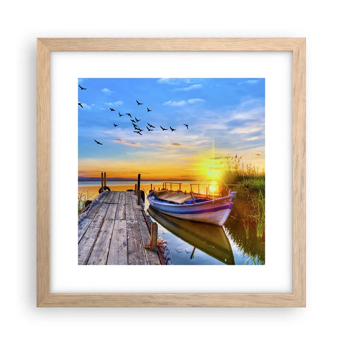 Affisch i ram av ljusek - Adjö, vi ses imorgon - 30x30 cm