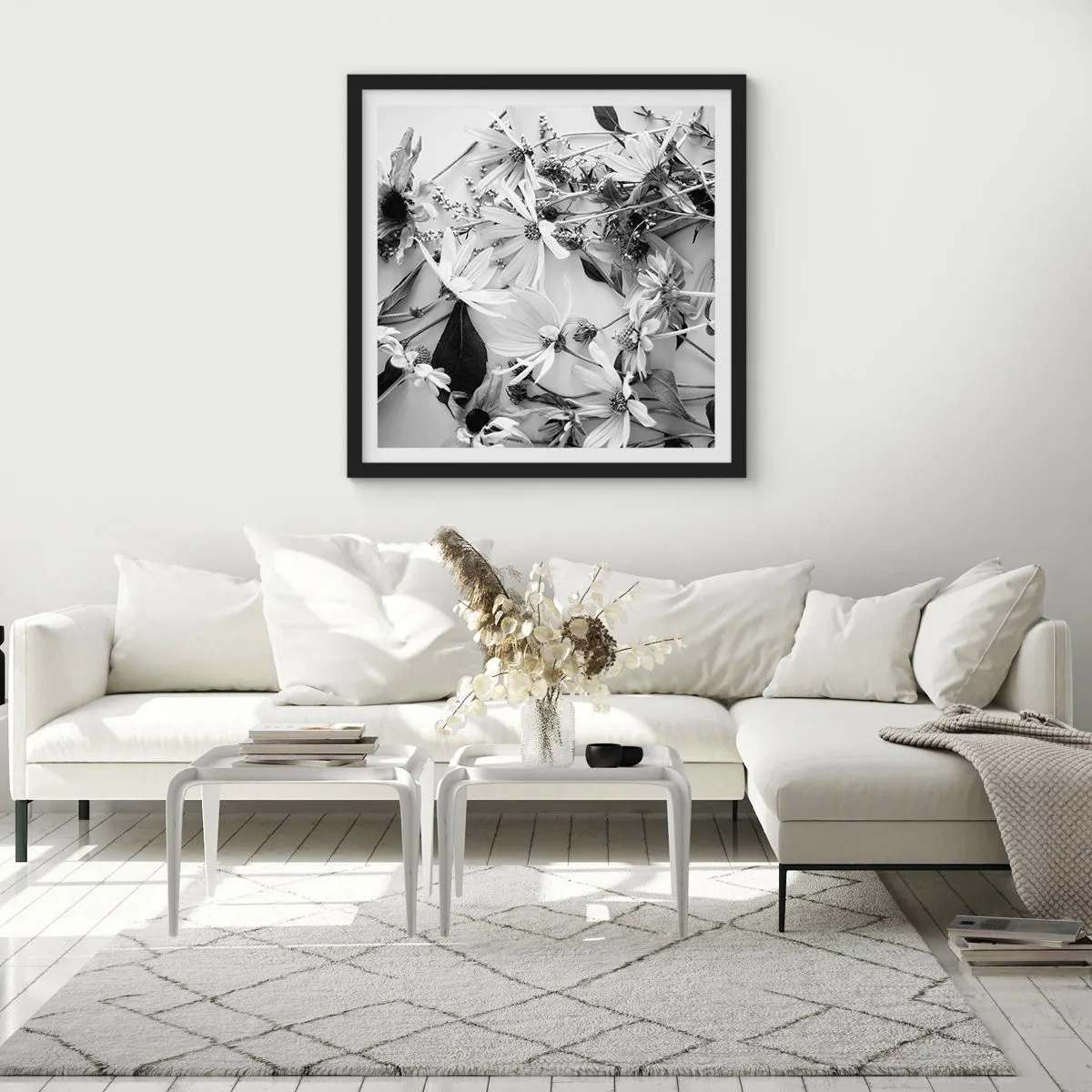 Affisch i svart ram - Icke-blombukett - 50x50 cm