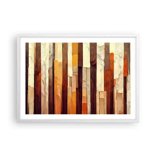 Affisch i vit ram - Hymn av skogens träd - 70x50 cm