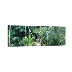 Glastavla - Bild på glas - Welcome to the jungle! - 160x50 cm