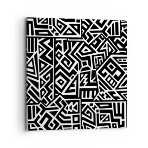 Canvastavla - Bild på duk - Prekolumbisk komposition - 70x70 cm