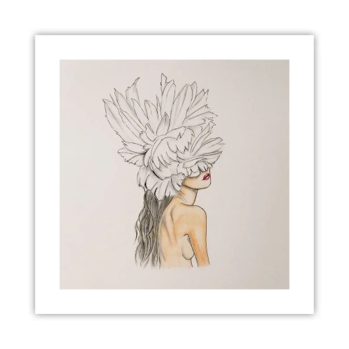 Affisch - Krönt skönhet - 40x40 cm