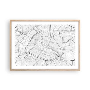 Affisch i ram av ljusek - Paris blomma - 70x50 cm