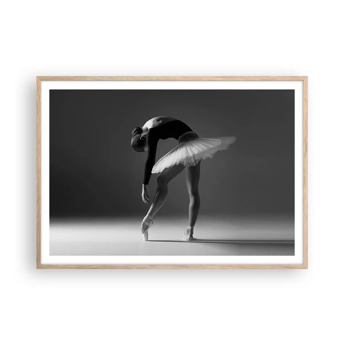 Affisch i ram av ljusek - Bella ballerina - 100x70 cm