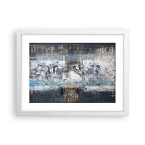 Affisch i vit ram - På is och klumpar - 40x30 cm