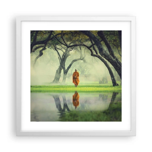 Affisch i vit ram - På väg till upplysningen - 40x40 cm