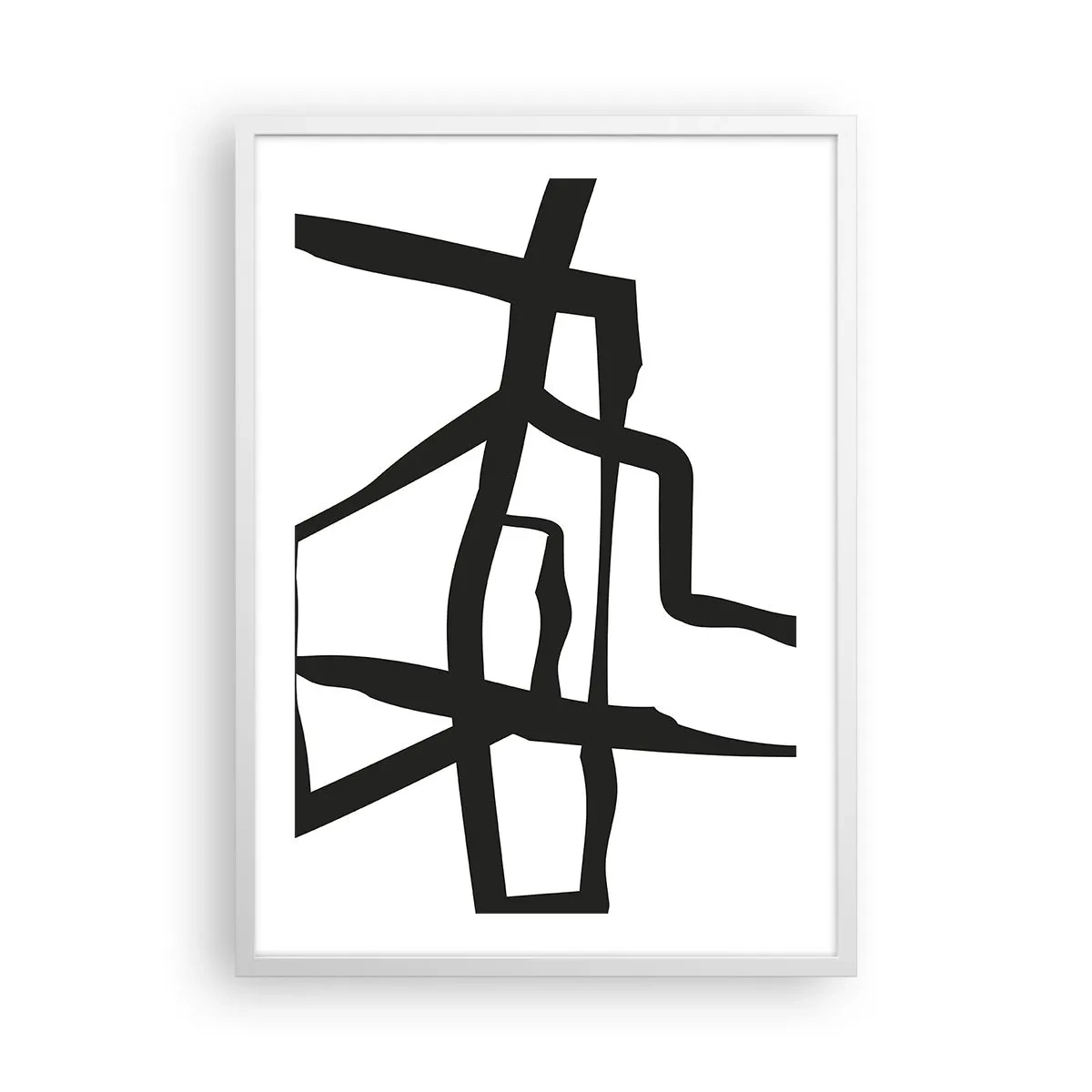Affisch i vit ram - Svartvit konstruktion - 50x70 cm