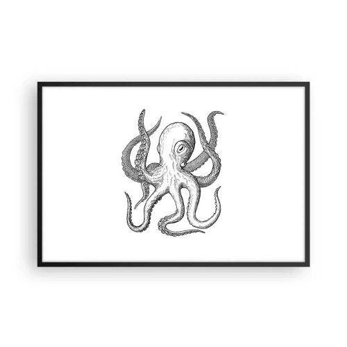 Affisch i svart ram - Dansar med vågorna - 91x61 cm