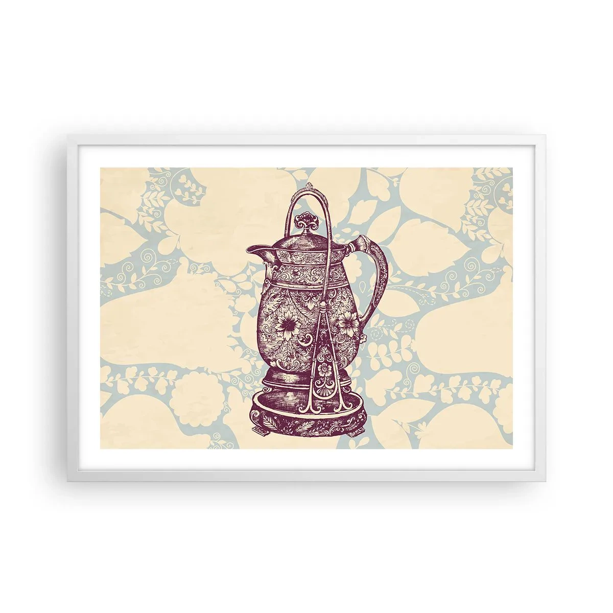 Affisch i vit ram - Skönhet av det vardagliga livet - 70x50 cm