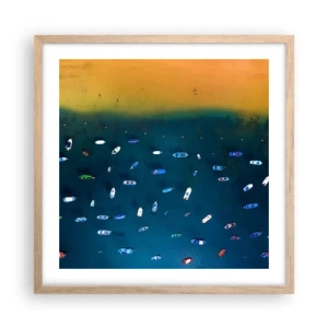 Affisch i ram av ljusek - Ett semesterspel - 50x50 cm